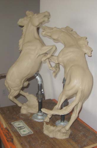 Horseplay in Clay - Front Left View