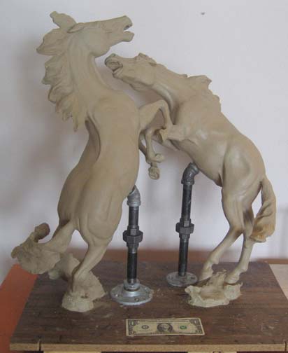 Horseplay in Clay - Front Right View