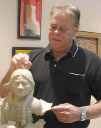 Hugh working on Ehuatl Honaga at the West Valley Art Museum